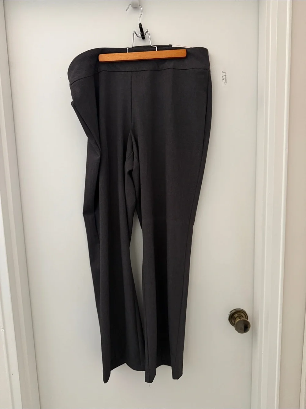 Dress Barn Charcoal Gray Straight-Leg Trousers